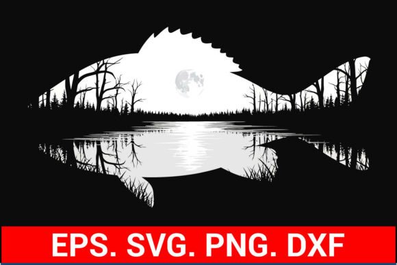 Download Fishing Lake SVG Nature Fish Design. - Sign Collection