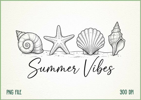 Download Summer Vibes Seashell Beach Design - Sign Collection