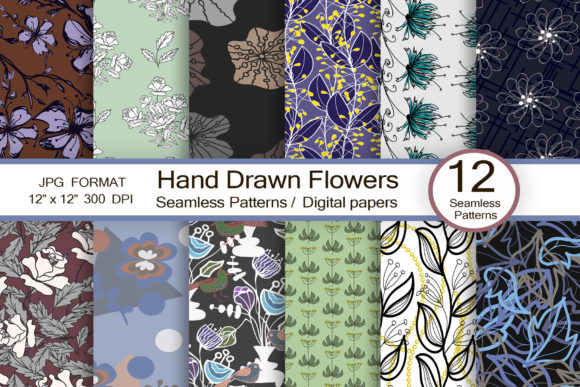 Download Hand Drawn Flowers Designs, Scrapbook - Sign Collection