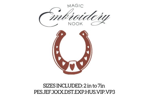 Download Lucky Horseshoe Embroidery Design - Sign Collection