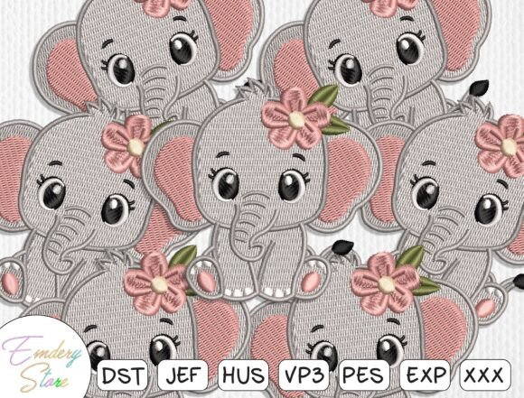 Download Cute Elephant Embroidery Patch Design - Sign Collection