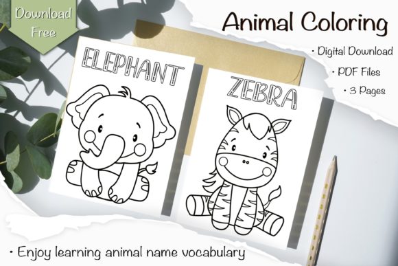 Download Animal Cute Template Doodles Coloring - Template Collection