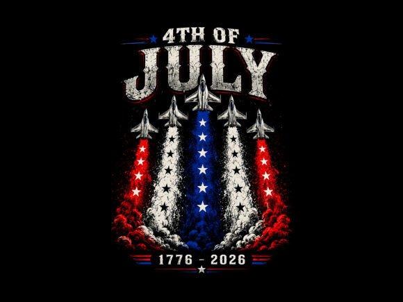 Download 4th of July Jets 1776 2026 PNG Design - Sign Collection