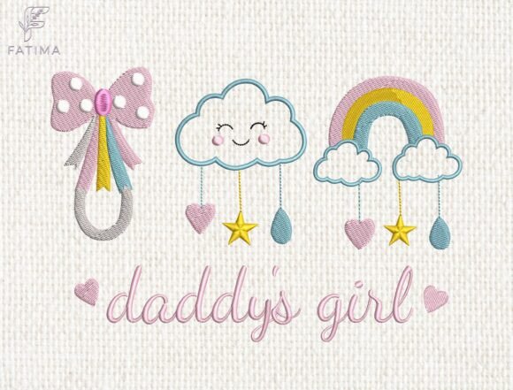 Download Daddy's Girl Embroidery Design - Sign Collection