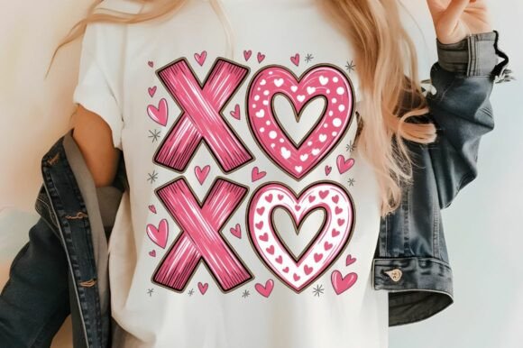 Download XOXO Valentine PNG Pink Heart Design - Sign Collection