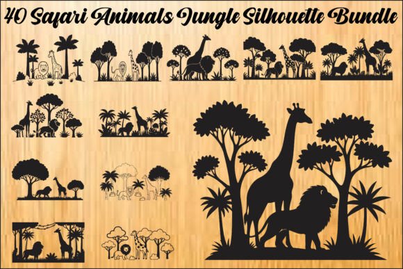 Download Safari Jungle Animal Silhouette Bundle - Silhouette Collection