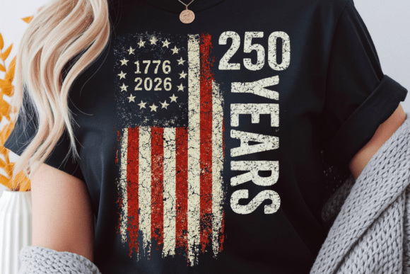 Download 250 Years America Vintage Flag Design - Sign Collection
