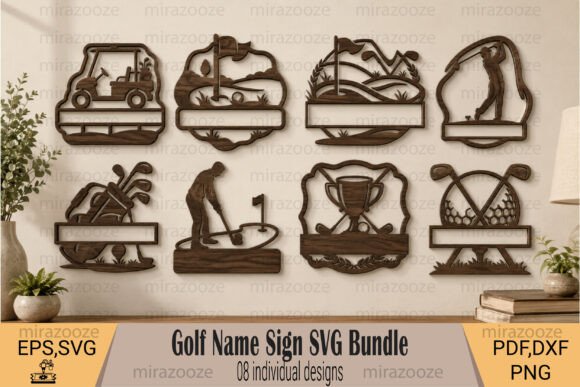 Download Golf Name Sign SVG Bundle - Sign Collection