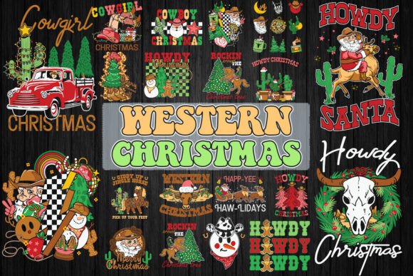 Download Western Christmas Bundle SVG 20 Designs - Sign Collection