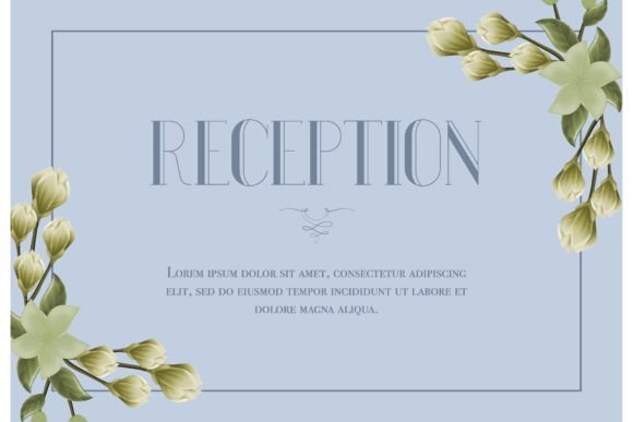 Download Reception Card Template with Snowdrops a - Template Collection