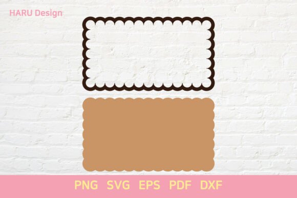 Download Scallop Shape Rectangle Frame Sign Label - Sign Collection
