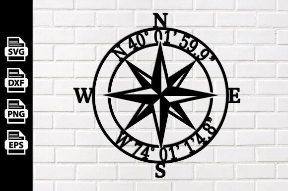 Download Personalized Compass Metal Sign, Laser - Sign Collection
