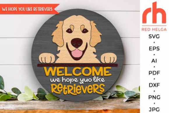 Download Retriever Door Sign, Pet Lover Hanger - Sign Collection
