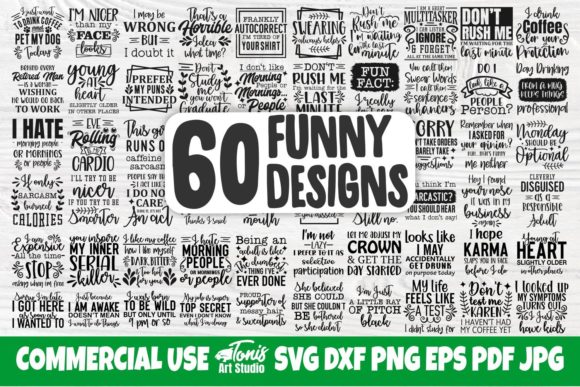 Download Funny Quotes Svg Bundle | 60 Designs - Sign Collection