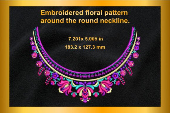Download Floral Embroidery Necklace Design. - Sign Collection