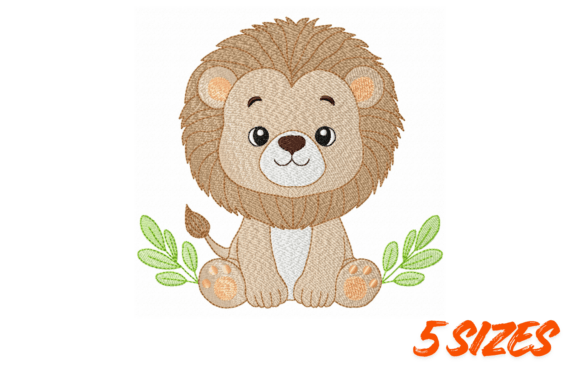 Download Cute Baby Lion Embroidery Design Set - Sign Collection
