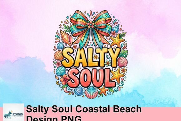 Download Salty Soul Coastal Beach Design PNG - Sign Collection