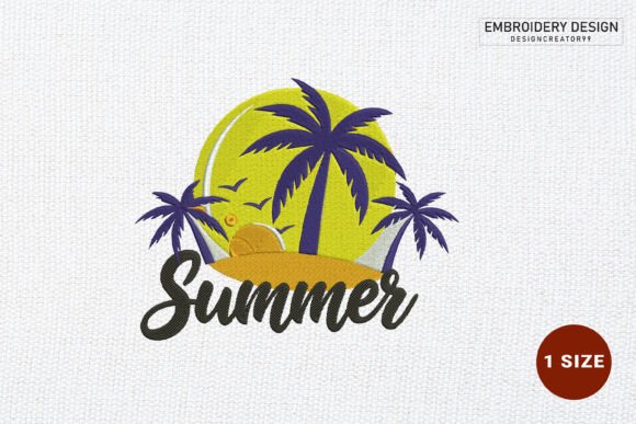 Download Summer Embroidery Design - Sign Collection