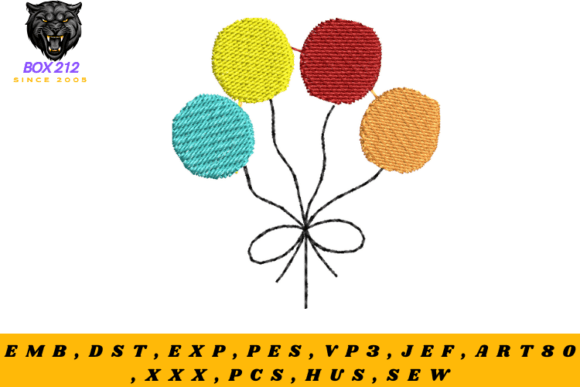Download Balloons – Digital Embroidery Design - Sign Collection