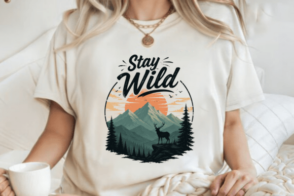 Download Vintage Deer Silhouette Mountain Hiking - Silhouette Collection