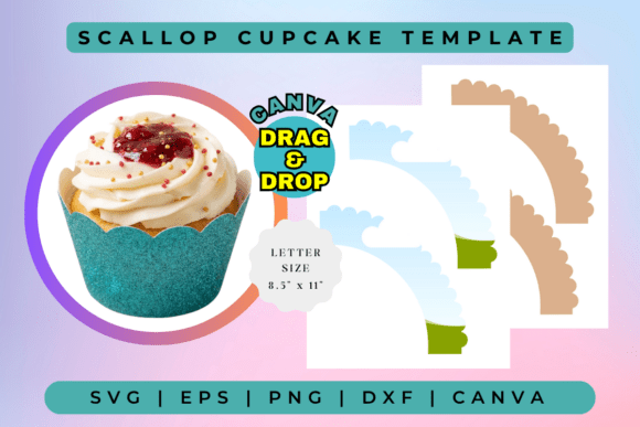Download Scallop Cupcake Template - Template Collection
