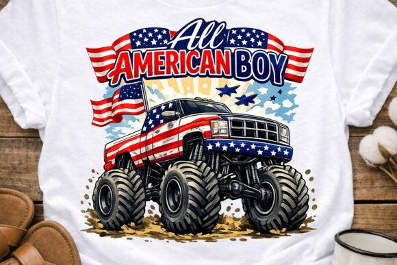 Download All American Boy 4th July PNG Design - Sign Collection
