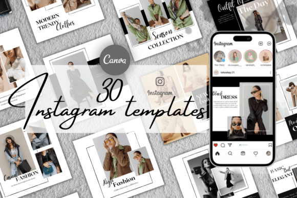 Download 30 Instagram Templates - Fashion &amp; Style - Template Collection
