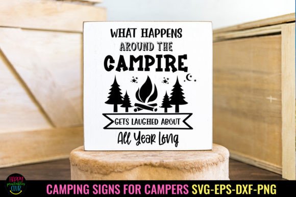 Download Campfire Camping Sign SVG - Sign Collection