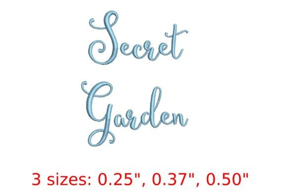 Download Secret Garden Embroidery Font - Garden embroidery Collection