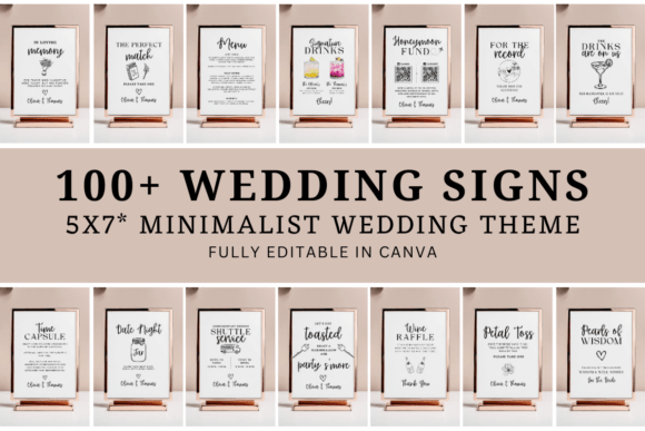 Download Minimalist Wedding Signs Template - Sign Collection
